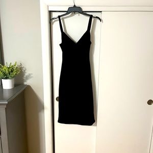 NWOT Pink Lily cutout black midi dress